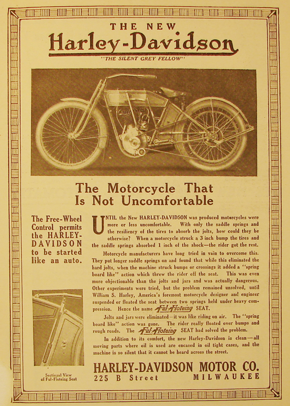 The motorcycle that is not uncomfortable, 1912