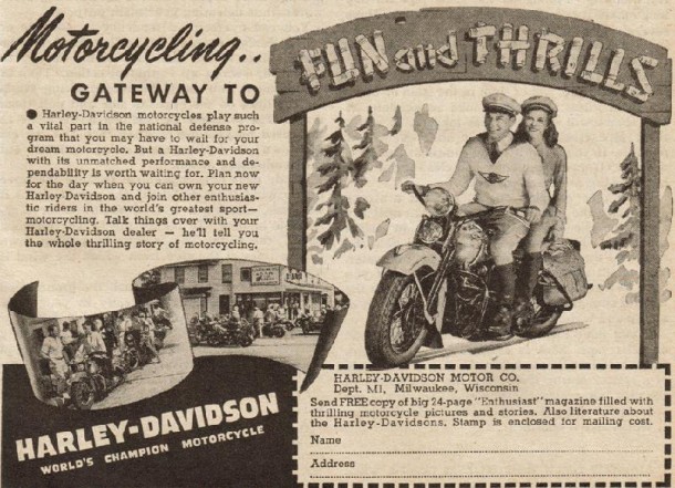 Motorcycling gateway to fun and thrills, 1941