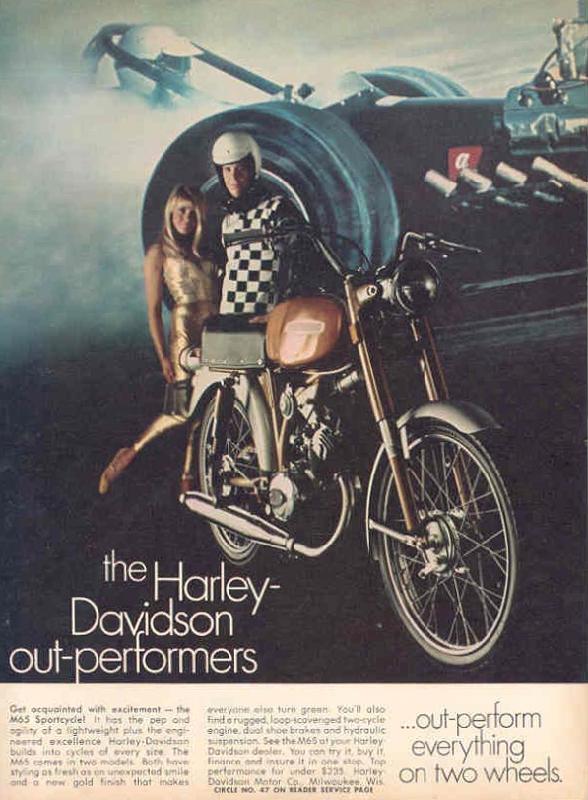 Harley-Davidson magazine ads from 1960s