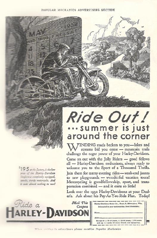 Ride out! ... summer is just around the corner, 1932