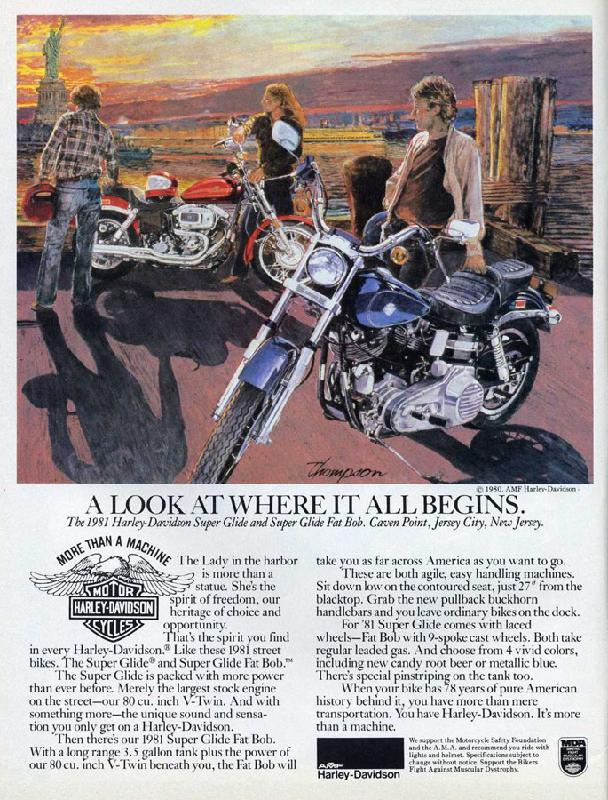 The 1981 Harley-Davidson Super Glide and Super glide Fat Bob