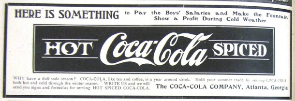 Hot Coca-Cola spiced ad 1907