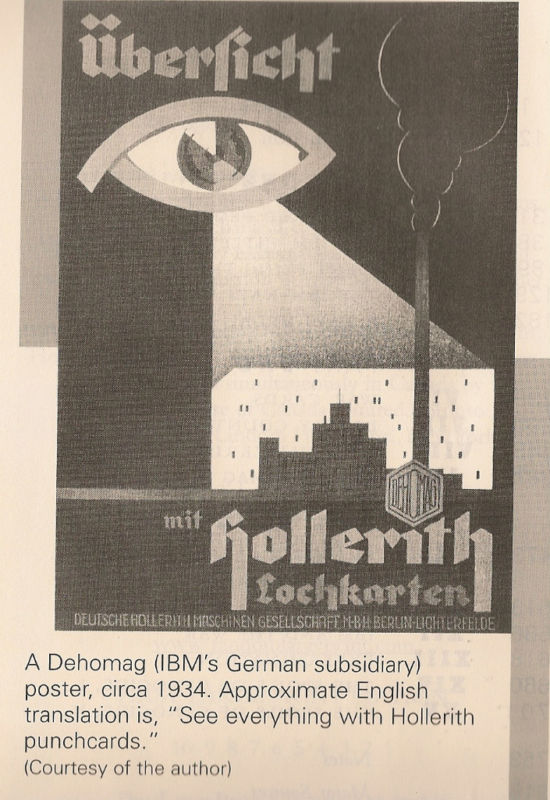 IBM poster "See everything with Hollerith punchcards" 1934