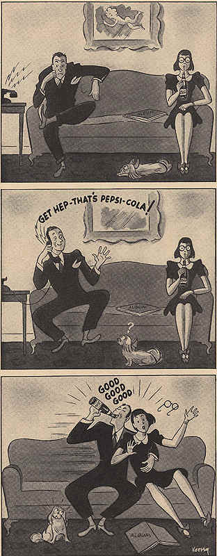 Pepsi-Cola couple cartoon 1942