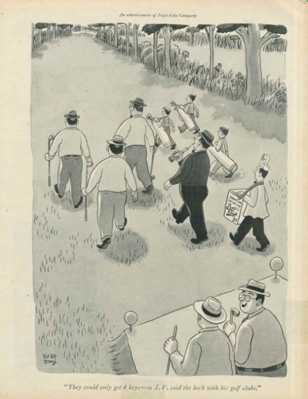 Pepsi-Cola golf club cartoon 1944