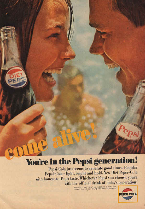 Pepsi-Cola just seems to generate good times, 1965