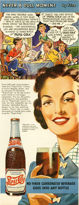 Even dull work seems brighter with Pepsi 1943