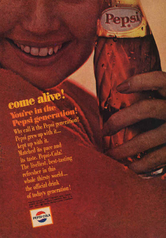 Pepsi grew up with it... kept up with it, 1965
