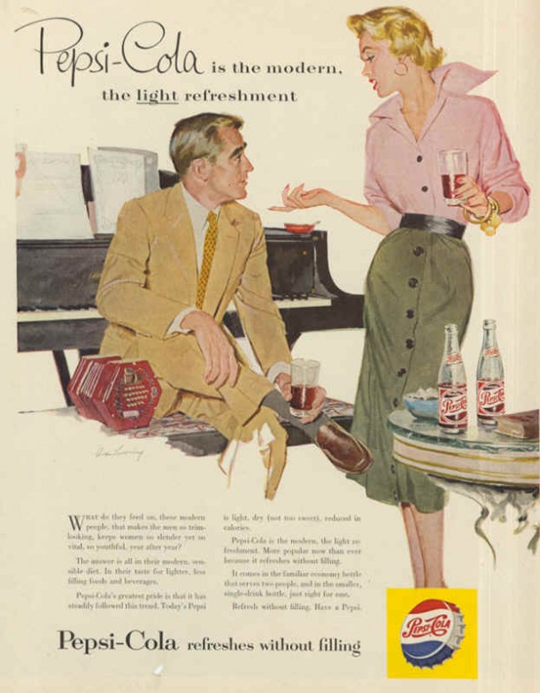 Pepsi-Cola is the modern, the light refreshment, 1960