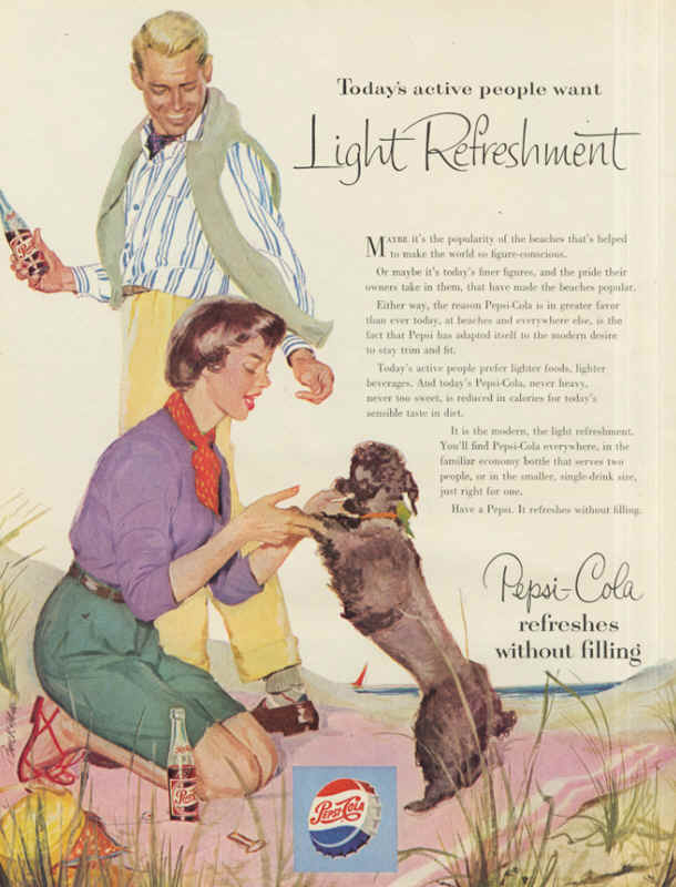 Taday's active people want light refreshment 1954