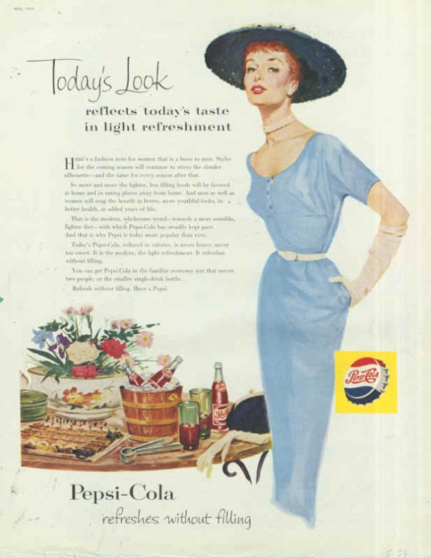 Todayâ€™s look refleets todayâ€™s taste in light refreshment 1954