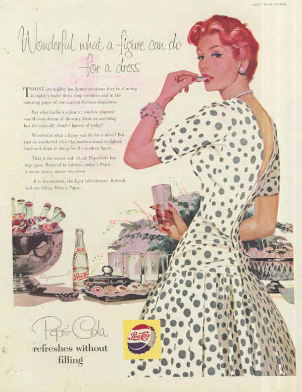 Wonderful what a figure can do for a dress 1955