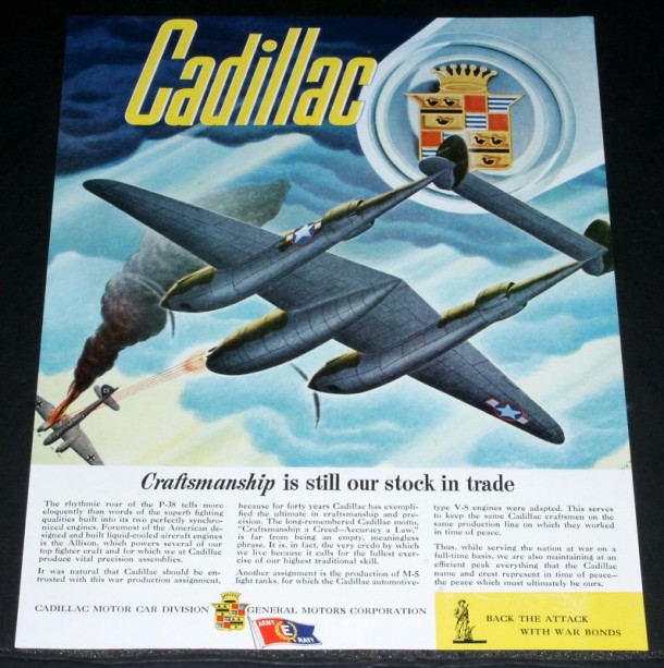 WWII Cadillac magazine ad, 1943